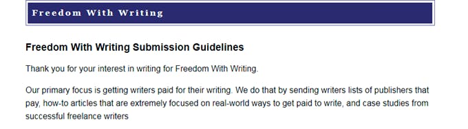 Freedom With Writing